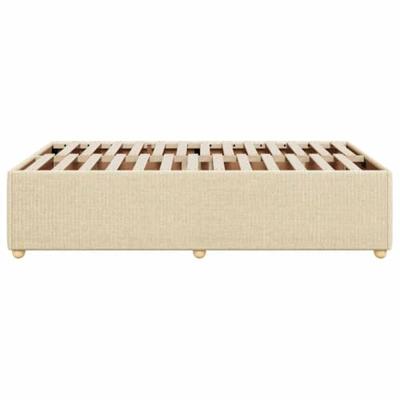 Bedframe zonder matras 120x200 cm stof crèmekleurig