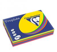 5 Intense kleuren A4 papier 80g 5x100vel Clairefontaine Trophée - thumbnail