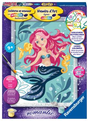 Ravensburger schilderen op nummer - zeemeermin glitter
