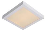 Lucide BRICE-LED - Plafonnière Badkamer - LED Dimb. - 1x30W 3000K - IP44 - Wit - thumbnail