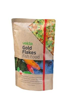 Velda Gold Flakes 1000 ml - GMO-vrij Vlokvoer voor Gezonde Vijvervissen en Waterkwaliteit