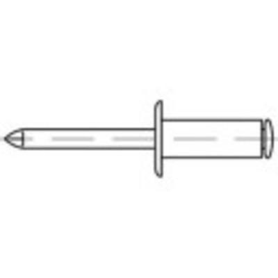 TOOLCRAFT 160322 Open popnagel (Ø x l) 5 mm x 12 mm Aluminium Staal 500 stuk(s)