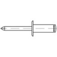 TOOLCRAFT 160322 Open popnagel (Ø x l) 5 mm x 12 mm Aluminium Staal 500 stuk(s) - thumbnail