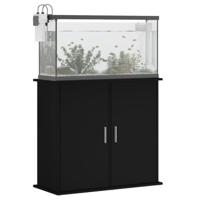 VidaXL Aquariumstandaard 81x36x73 cm bewerkt hout zwart - thumbnail