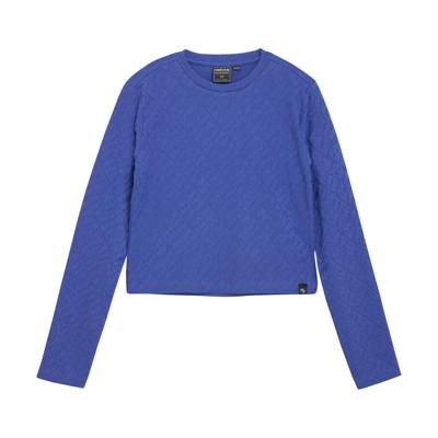 Indian Blue Jeans Winter t-shirt meisjes - blauw - longsleeve/logo/Jacquard