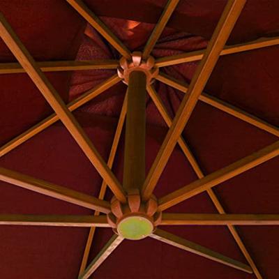 Zweefparasol met paal 3x3 m massief vurenhout terracottakleurig