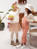 Tule rokje met glitters voor meisjes iriserend beige - thumbnail