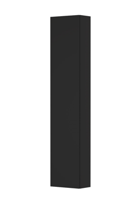 INK Badkamerkast - 35x20x169cm - 1 deur - links en rechtsdraaiend - Spiegel - aan binnenzijde MDF lak zwart mat 1241106