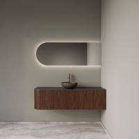 Badkamermeubelset Gliss Design Alluro 140 cm Rechts Walnut - thumbnail