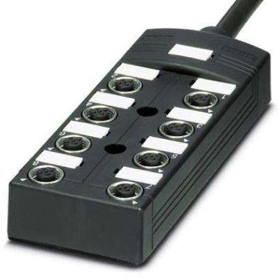 Phoenix Contact SACB-8/16-10,0PUR OD 1457377 Passieve sensor/actorbox M12-verdeler met metalen schroefdraad 1 stuk(s)