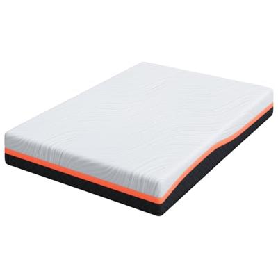 Matras Wit en Grijs 160 x 200 cm Traagschuim