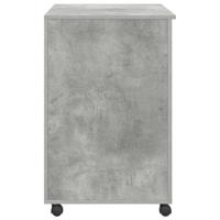 Bureau met Wielen Betonnen Eik 91 x 50 x 77 cm Bewerkt hout - thumbnail