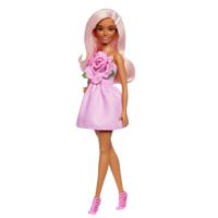 Barbie Fashionista pop in jurk met roos - thumbnail