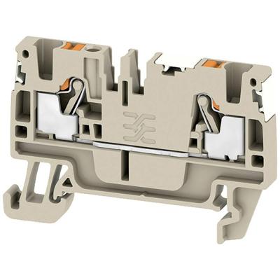 Weidmüller 2674690000 Doorgangsserieklem Push-In-klem, Steekaansluiting Donkerbeige 100 stuk(s)