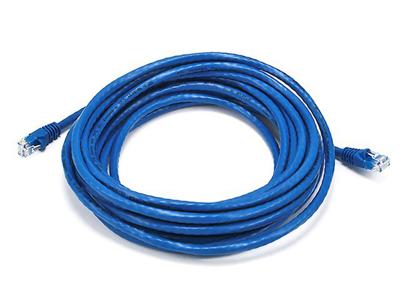 Monoprice UTP Ethernet-netwerkkabel, 24 AWG, Cat6, 550 MHz, blank koper, blauw
