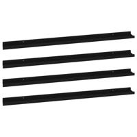 VidaXL Wandschappen 4 st 115x9x3 cm zwart - thumbnail