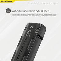 NiteCore TIP SE schwarz Zaklamp werkt op een accu LED 700 lm 26 g - thumbnail