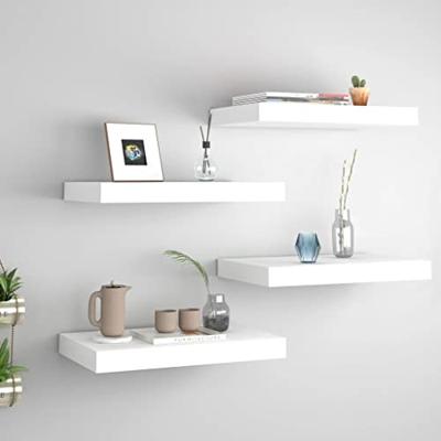 VidaXL Wandschappen zwevend 4 st 40x23,5x3,8 cm mdf wit