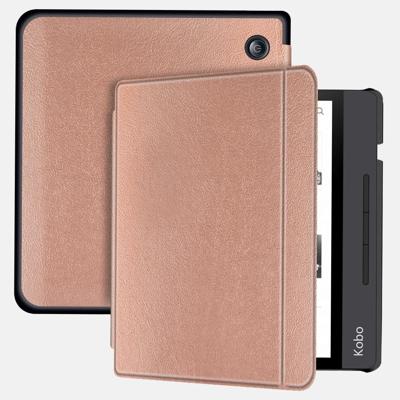 Lunso Kobo Libra H20 hoes (7 inch) - sleepcover - Roze Goud Lunso Kobo Libra H20 hoes (7 inch) - sleepcover - Roze Goud