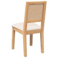 Eetkamerstoelen met kussens 2 st massief hout rubber - thumbnail