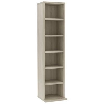 Cd-kast 21x20x88 cm bewerkt hout sonoma eikenkleurig