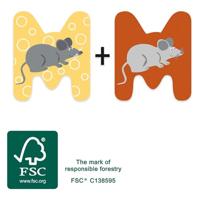 Small Foot - houten dieren kinderletter - m - thumbnail