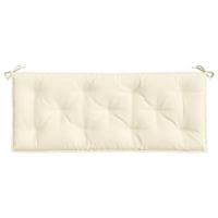 VidaXL Tuinbankkussen 120x(50+50)x7 cm oxford stof crèmewit - thumbnail