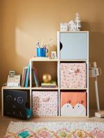 Set van 3 HAPPY BOHÈME opbergbakken roze - thumbnail