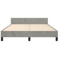 Bedframe zonder matras 140x190 cm fluweel lichtgrijs - thumbnail