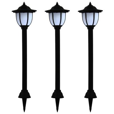 VidaXL Led-solarlampen zwart 3 st