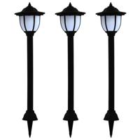 VidaXL Led-solarlampen zwart 3 st - thumbnail