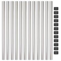 Hekpalen 12 pcs Zilver 70 cm Gegalvaniseerd staal - thumbnail