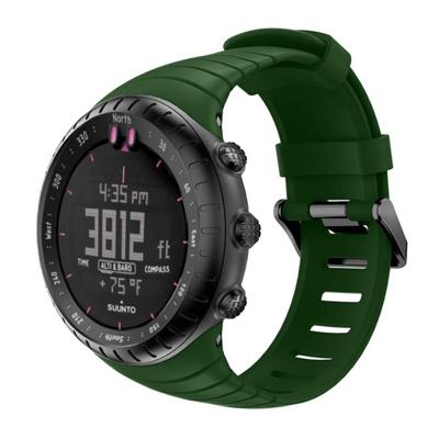 Smart Watch silicone polsband horlogeband voor Suunto Core (Army Green)