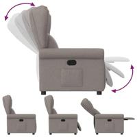 Fauteuil verstelbaar stof taupe - thumbnail