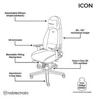 Noblechairs Icon echt leer cognac - thumbnail