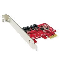 ROLINE PCIe x1 SATA III 6Gbps AHCI 2-Poorts Low Profile Host Adapter - thumbnail