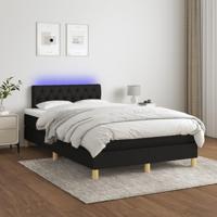 Boxspring met matras en LED stof zwart 120x190 cm - thumbnail