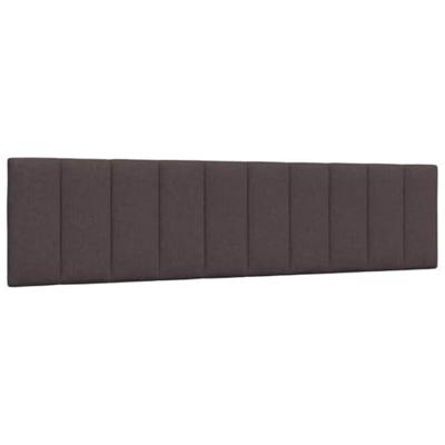 Bed met matras "Hanko" stof donkerbruin 200x200 cm