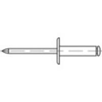 TOOLCRAFT 160144 Open popnagel (Ø x l) 5 mm x 30 mm Aluminium Staal 100 stuk(s) - thumbnail