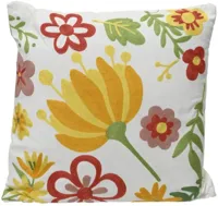 Decoris kussen bloemen 43x43cm multi - thumbnail