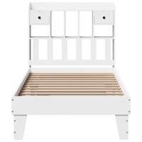 Bedframe zonder matras massief grenenhout wit 90x190 cm - thumbnail