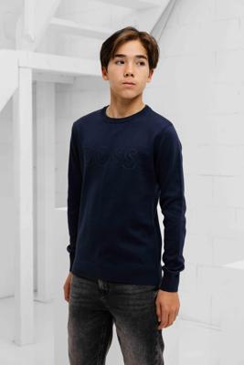 Hugo Boss Sweater Kids Donkerblauw - Maat 140 - Kleur: Donkerblauw | Soccerfanshop