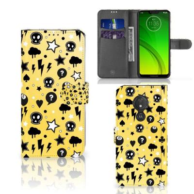 Telefoonhoesje met Naam Motorola Moto G7 Power Punk Geel