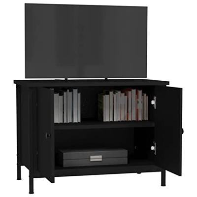 Tv-meubel met deuren 60x35x45 cm bewerkt hout - thumbnail