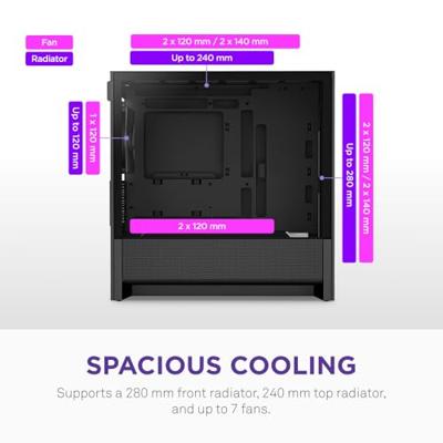 NZXT H3 Flow zwart
