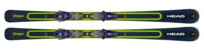 Head Shape E-V8 SW Ski Dark Blue/Neon Yellow 163