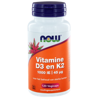 NOW D3 1000 IE & Vitamine K2 Capsules - thumbnail