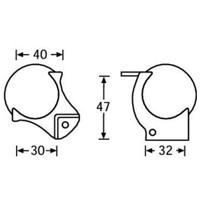 Adam Hall 4129 Bolhoek medium met verzet en overzethoek - thumbnail