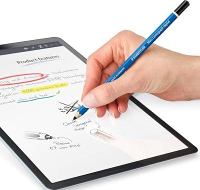 Staedtler Mars® Lumograph® digital classic Digitale pen Met drukgevoelige punt, Met precieze schrijfpunt Blauw