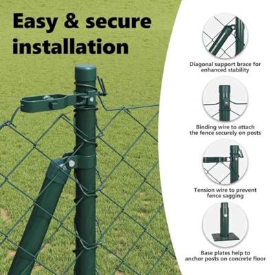 VidaXL Afrasteringspaal groen 10 x 1,2 m (60 x 60 mm gaas)